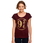 Produktbild Harry Potter - Plattform 9 3/4 T-shirt för damer röd