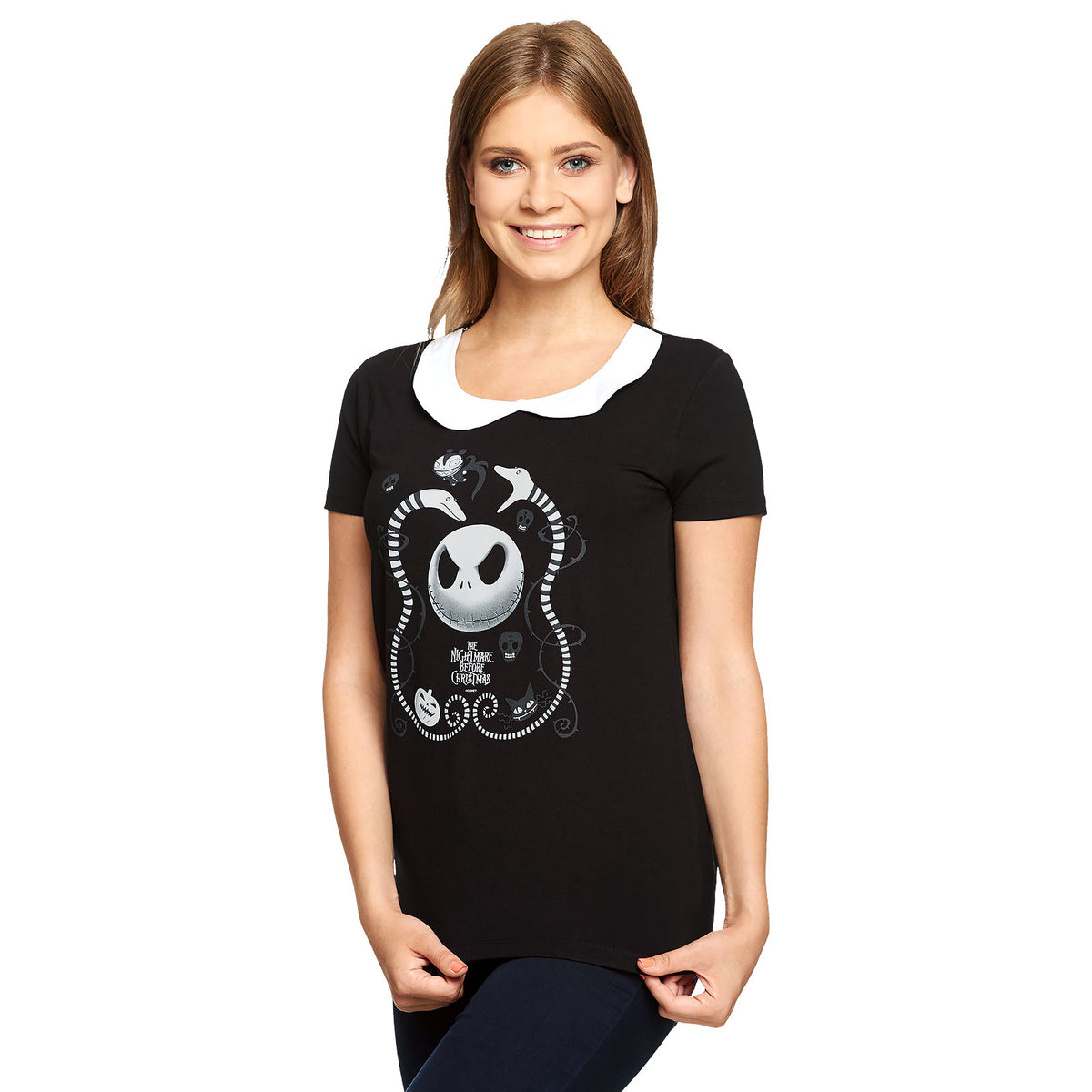 Produktbild Nightmare Before Christmas - Snakes & Skull T-shirt Dam