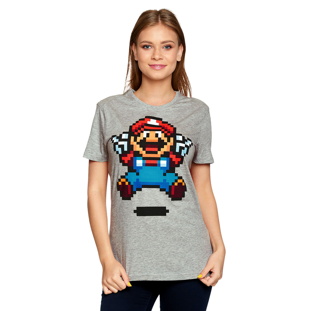 Produktbild Super Mario - Jump Pixel T-shirt dam grå