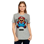 Produktbild Super Mario - Jump Pixel T-shirt dam grå
