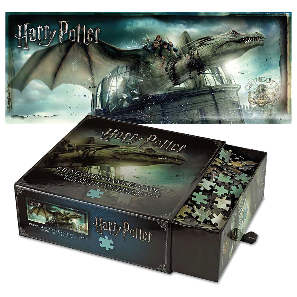 Produktbild Harry Potter - Gringotts Bank med drake Premium Pussel