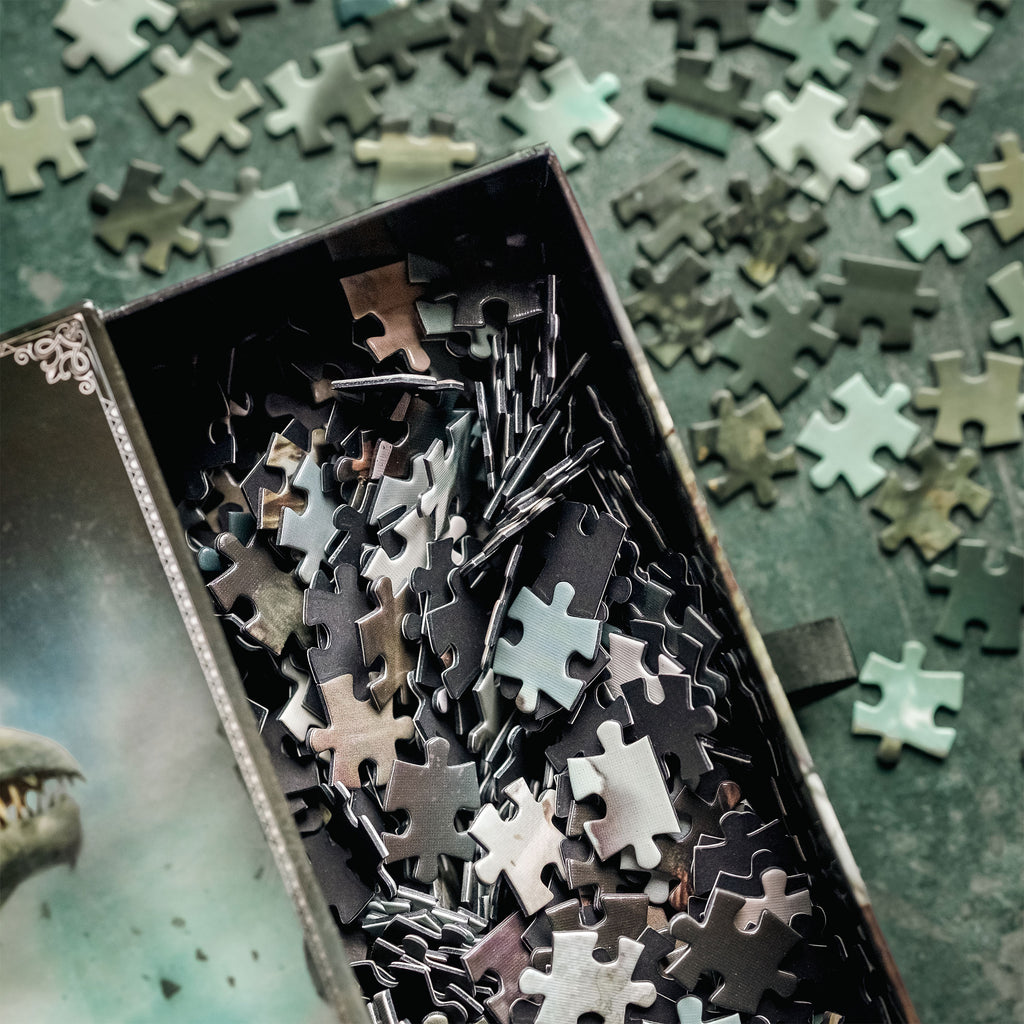 Produktbild Harry Potter - Gringotts Bank med drake Premium Pussel