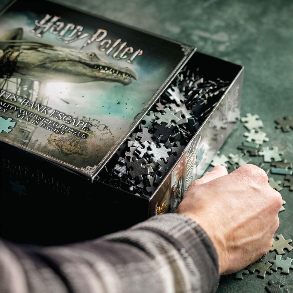 Produktbild Harry Potter - Gringotts Bank med drake Premium Pussel