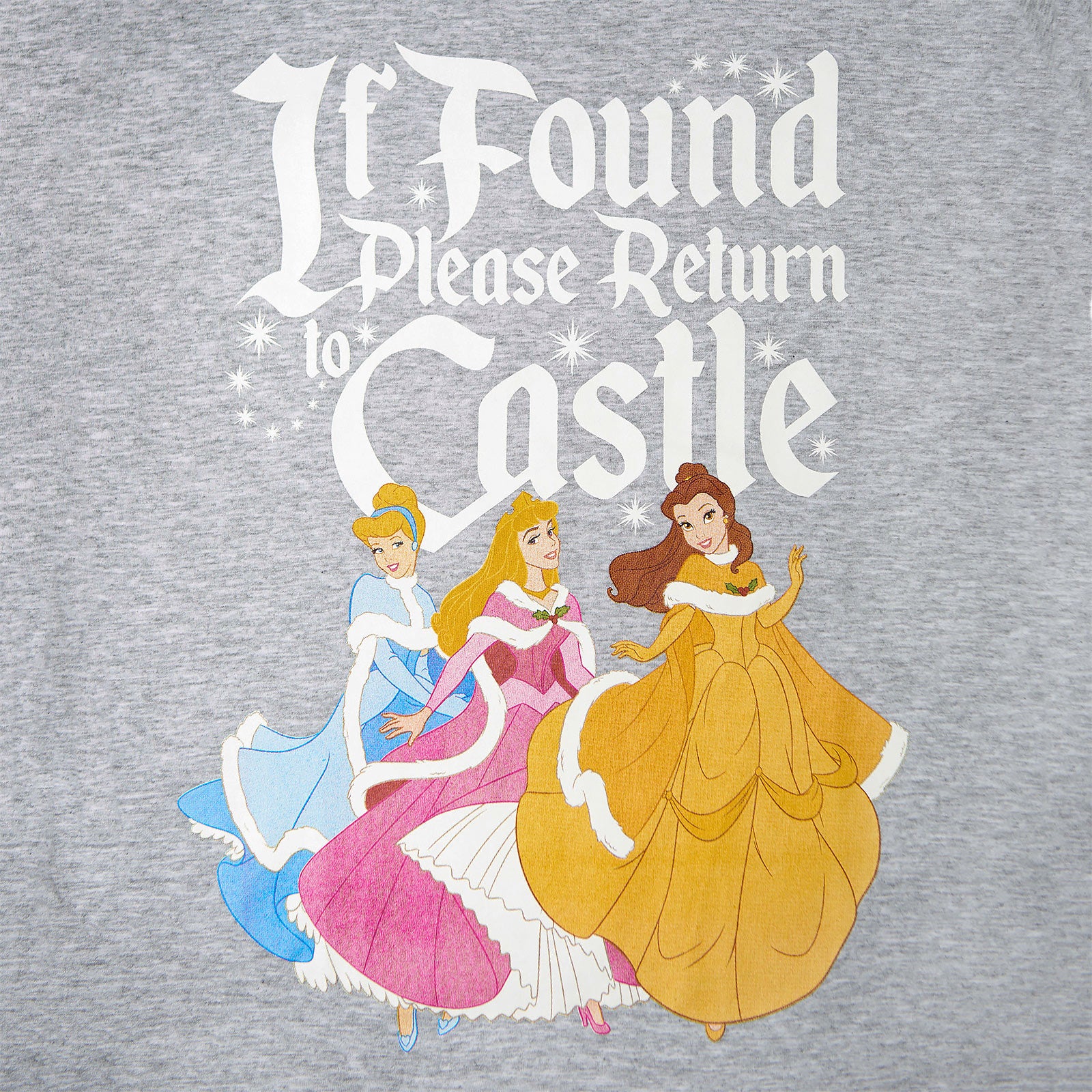 Produktbild Disney Princess - Om hittad, returnera till slottet T-shirt dam grå