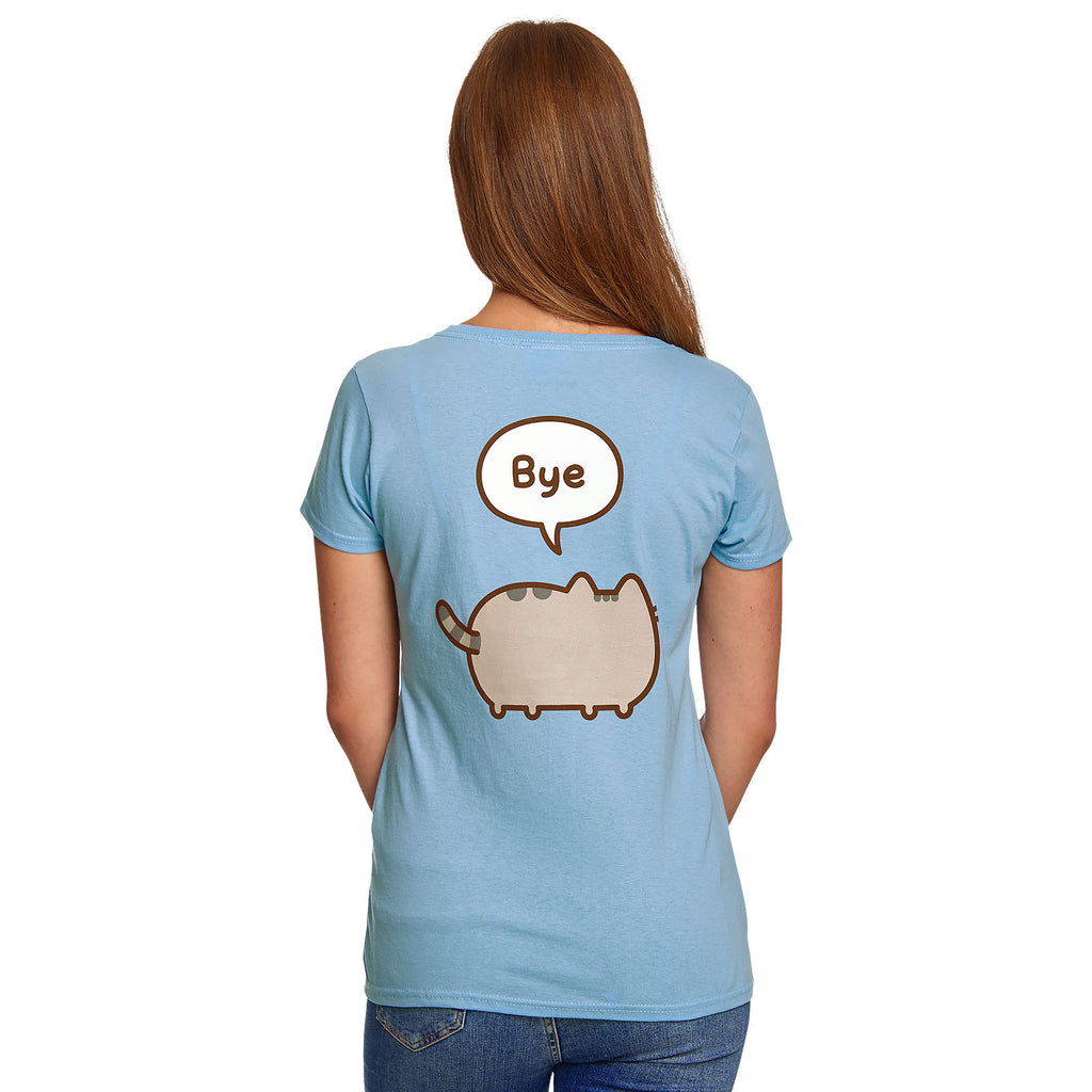 Produktbild Pusheen - Hi Bye! T-shirt dam blå