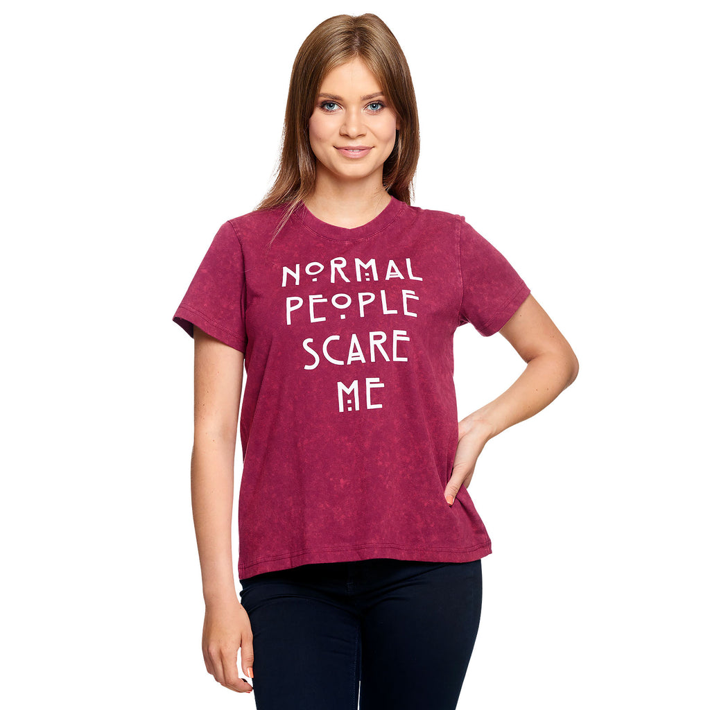 Produktbild American Horror Story - Normal People Scare Me T-shirt dam röd