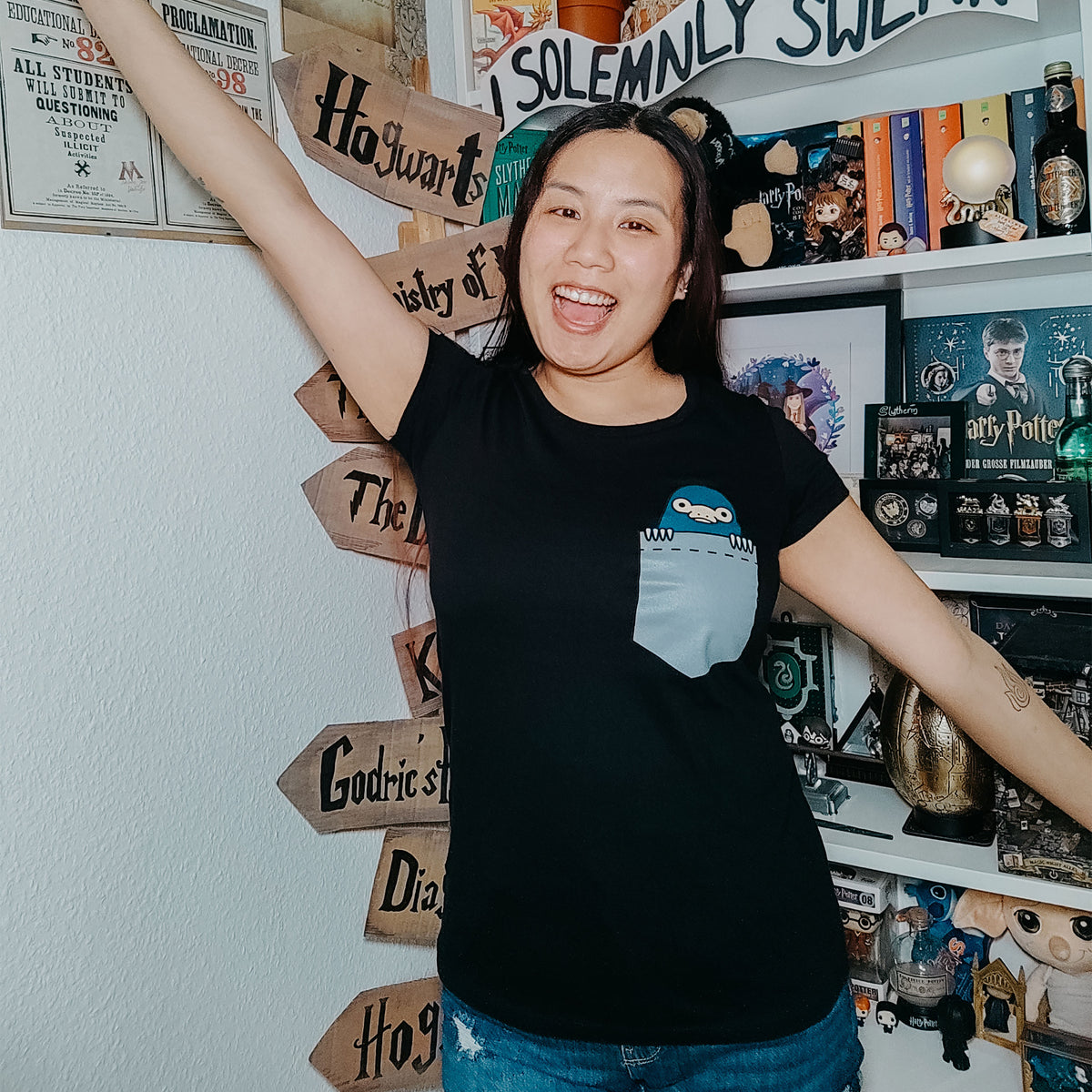 Produktbild Pocket Niffler - Fantastiska Vidunder T-shirt dam svart