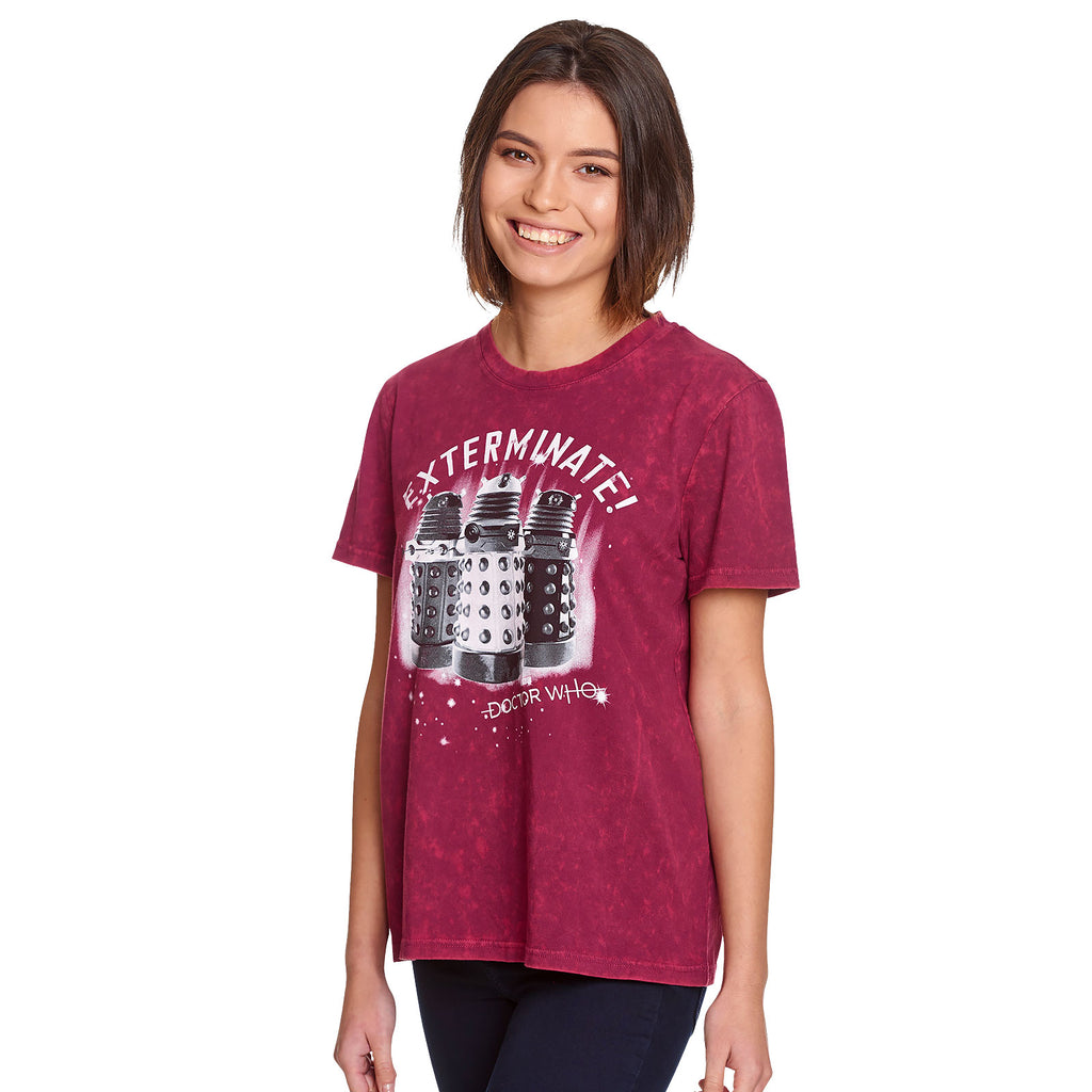Produktbild Doctor Who - Daleks Exterminate T-shirt dam röd