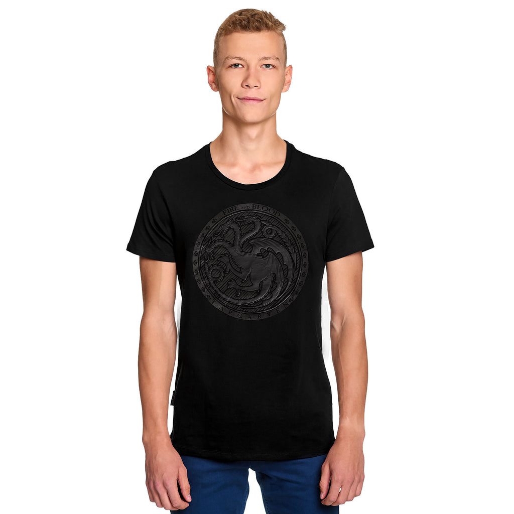 Produktbild Game of Thrones - Svart Targaryen 3D Logotyp T-shirt