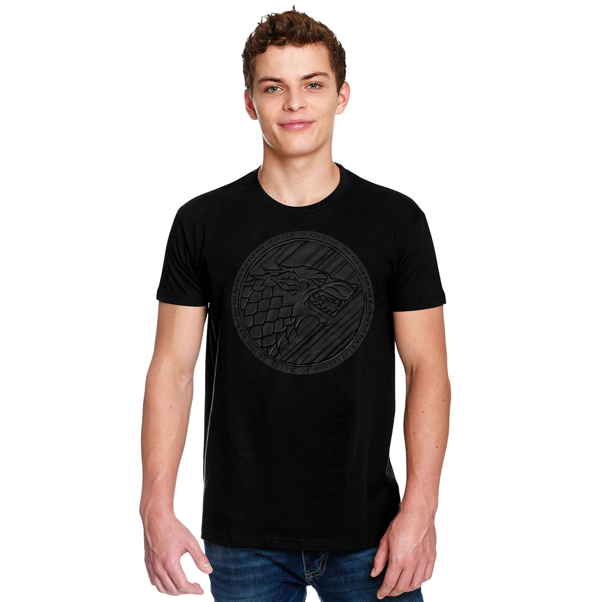 Produktbild Game of Thrones - Svart T-shirt med 3D-logo Dark Stark