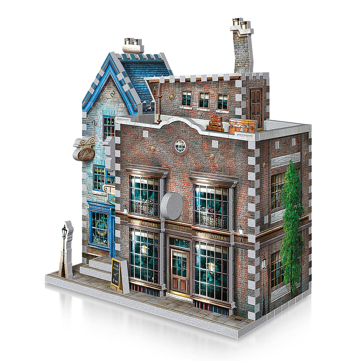 Produktbild Harry Potter - Ollivanders trollstavsbutik & Scribbulus skrivartiklar 3D-pussel