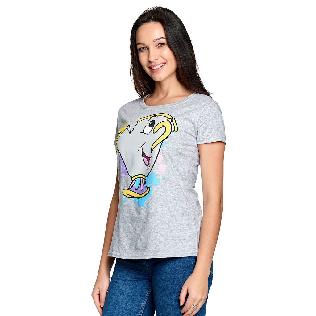 Produktbild Skönheten och Odjuret - Tassilo Splatter T-shirt dam grå