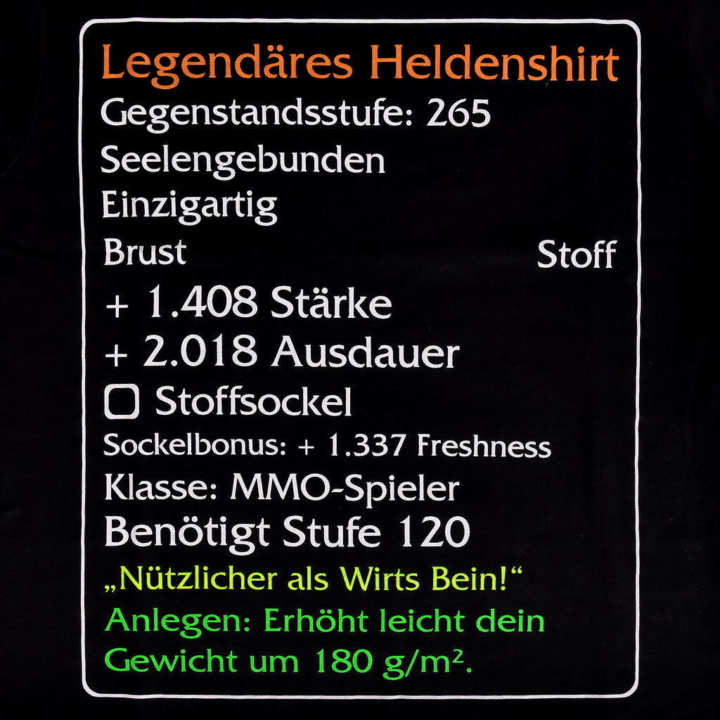 Produktbild Legendär Hjälte Nivå 120 T-shirt svart