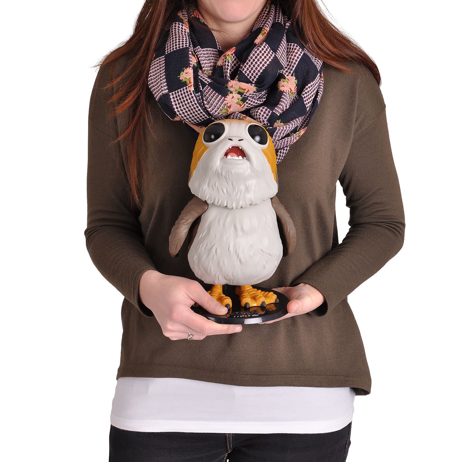 Produktbild Star Wars - Porg Funko Pop vickande huvudfigur 27 cm