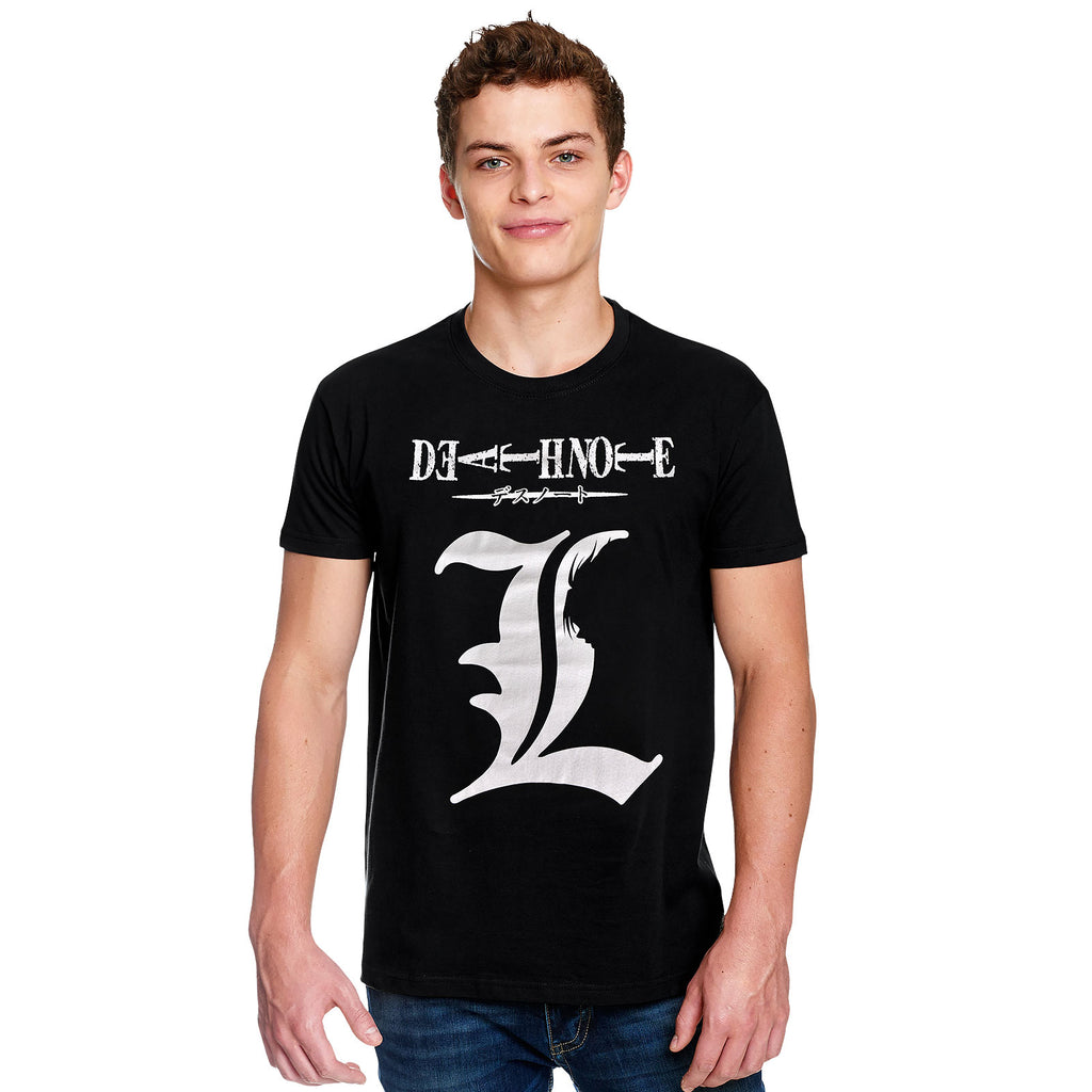 Produktbild Death Note - L Silhouette T-shirt svart