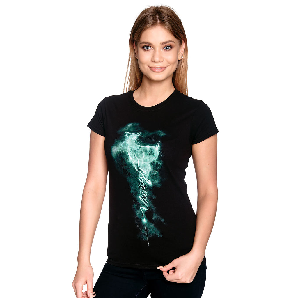 Produktbild Patronus Always T-shirt dam svart - Harry Potter