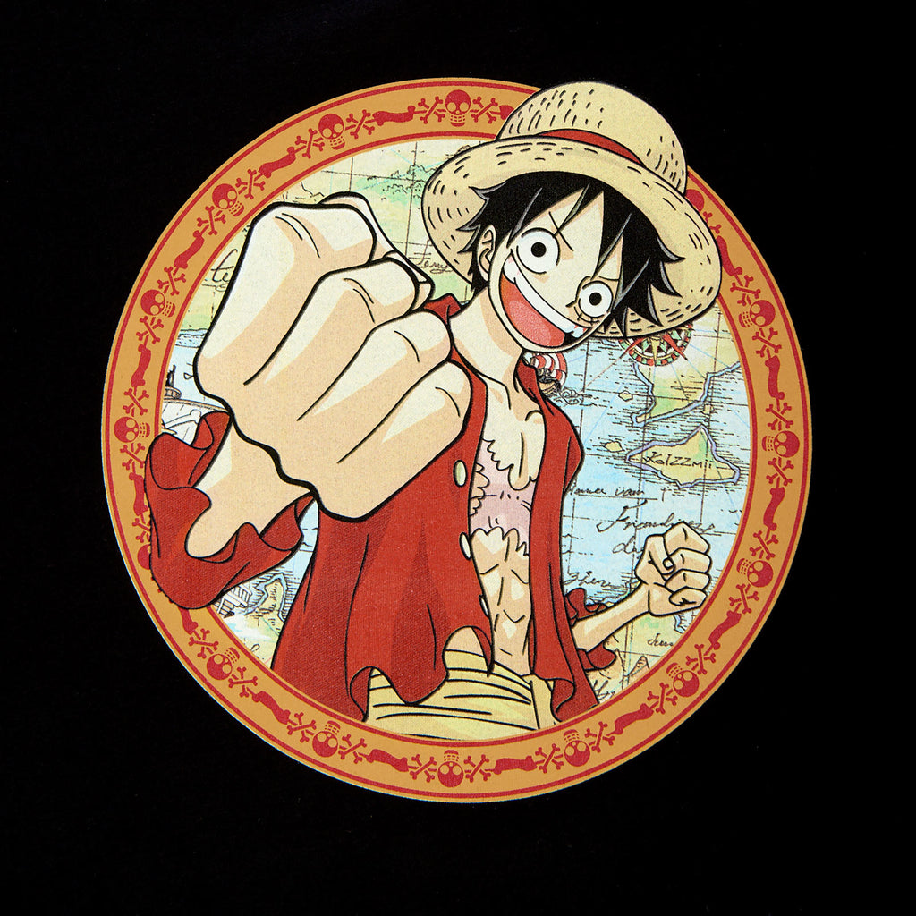 Produktbild One Piece - Ruffy Map T-Shirt svart