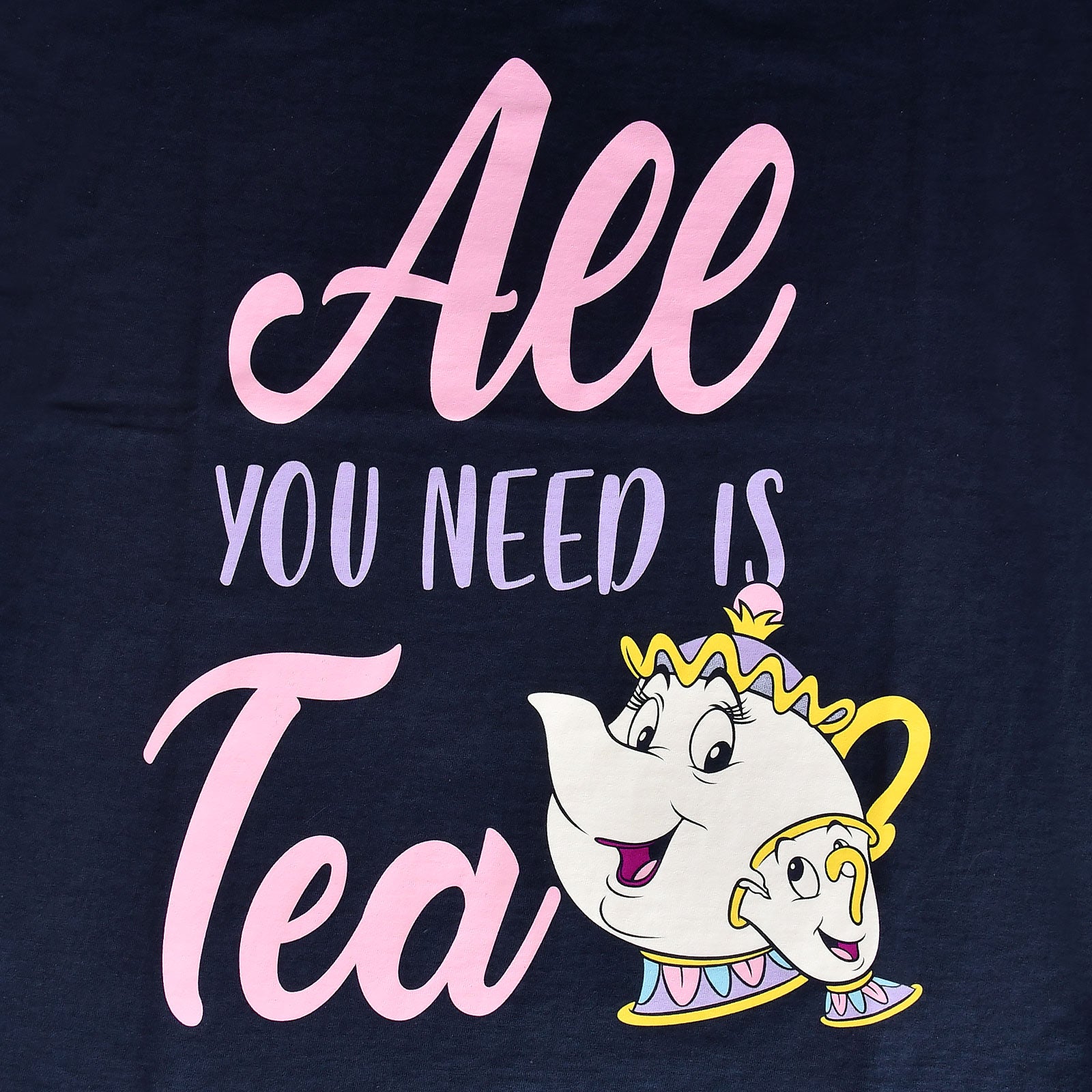 Produktbild Skönheten och Odjuret - All You Need Is Tea T-shirt dam blå