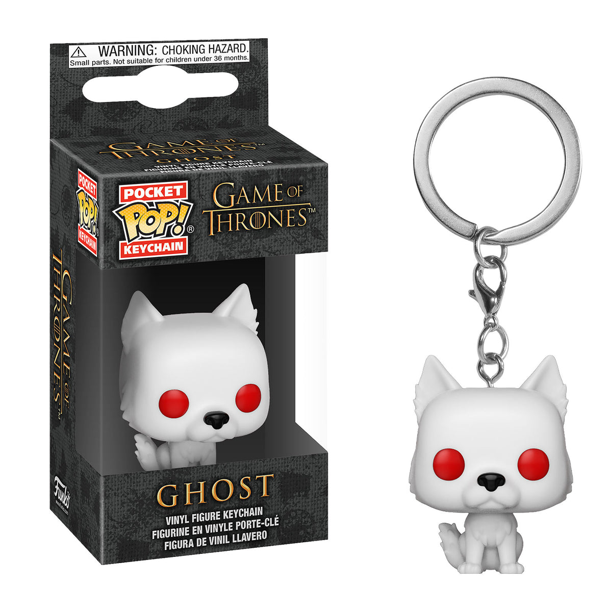 Produktbild Game of Thrones - Ghost Funko Pop Nyckelring