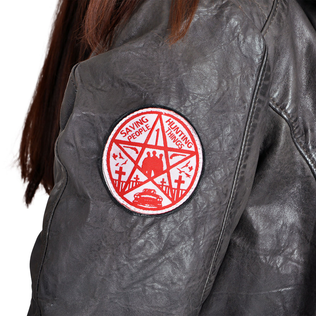 Produktbild Supernatural - Skinnjacka för damer med Anti Possession-symbol