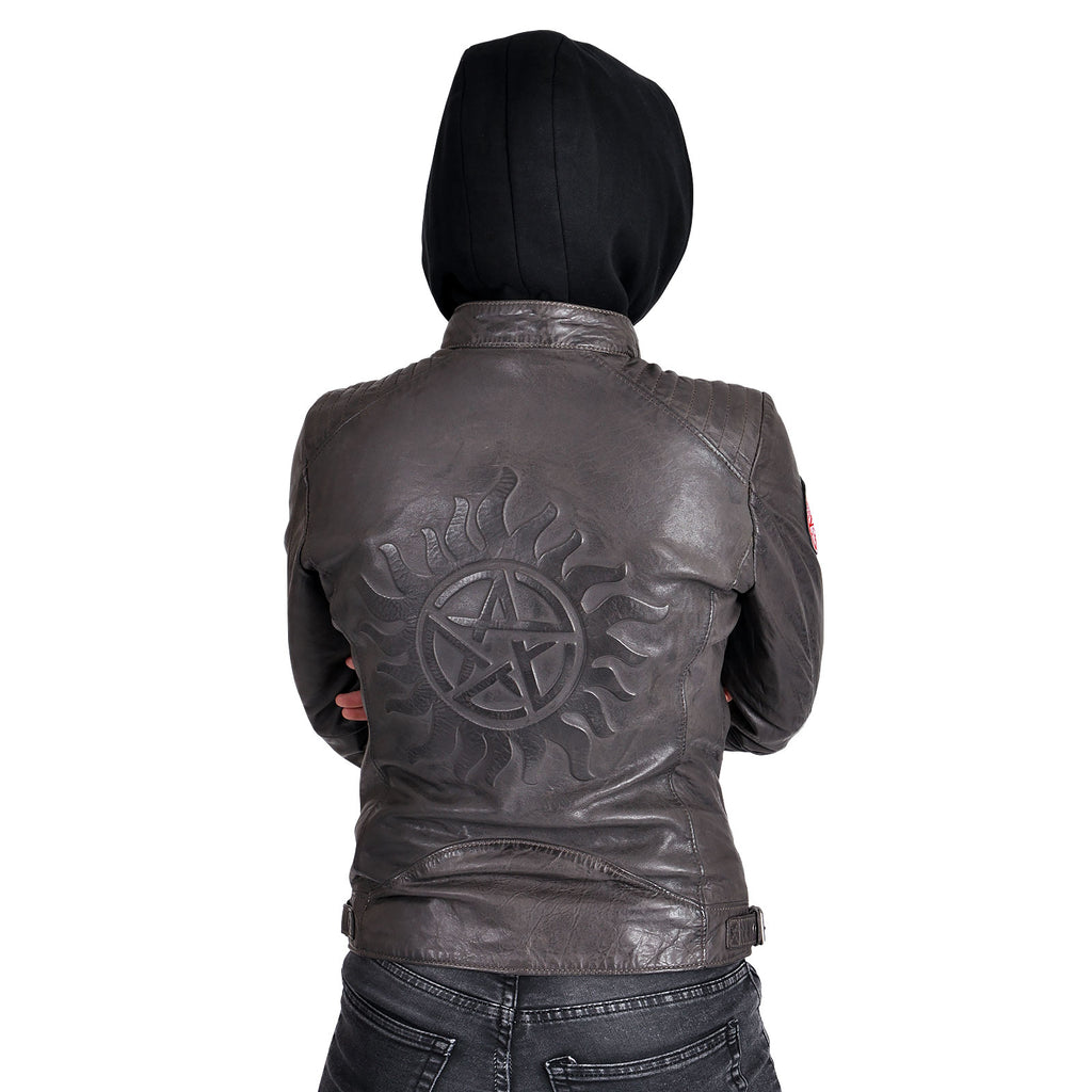 Produktbild Supernatural - Skinnjacka för damer med Anti Possession-symbol