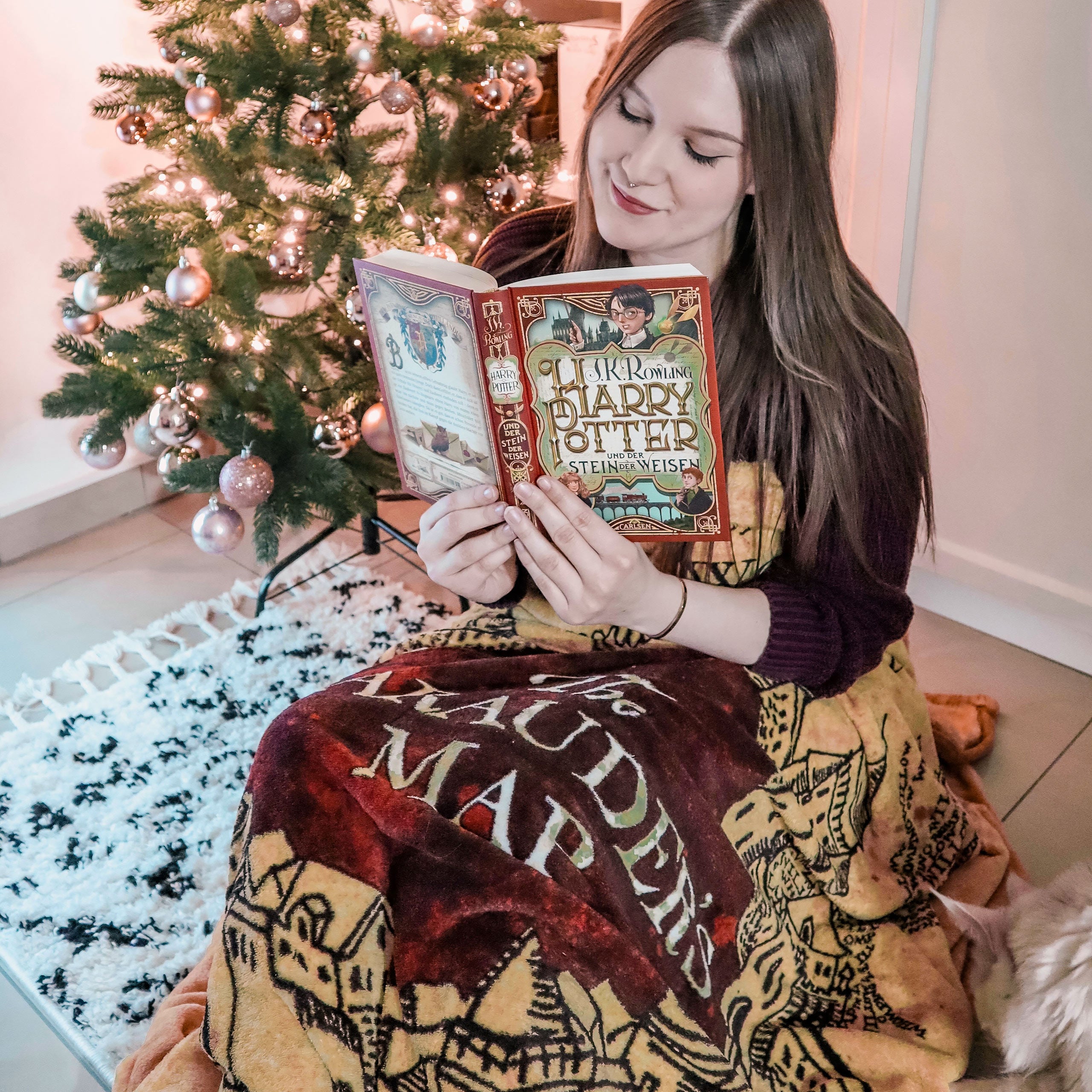 Produktbild Harry Potter - Mysfilt med Marauders Map-motiv och teddyfoder