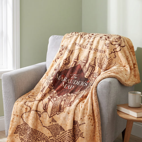 Produktbild Harry Potter - Mysfilt med Marauders Map-motiv och teddyfoder