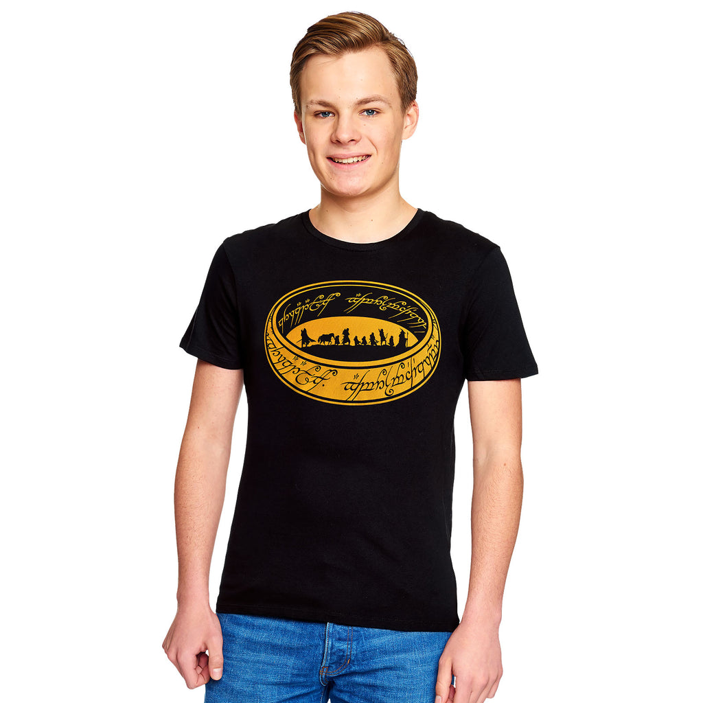 Produktbild Sagan om Ringen - Svart T-shirt med Ringens brödraskap