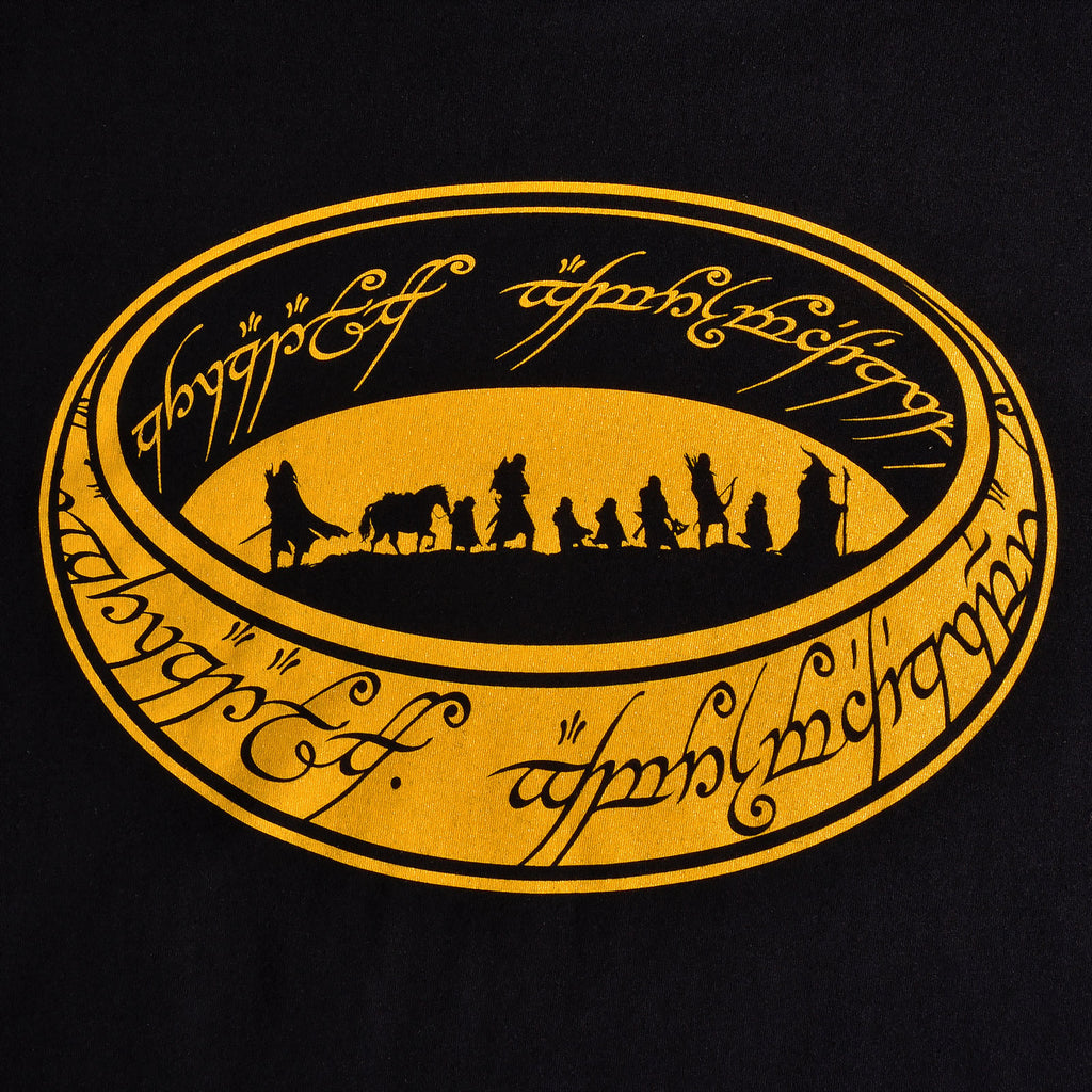 Produktbild Sagan om Ringen - Svart T-shirt med Ringens brödraskap