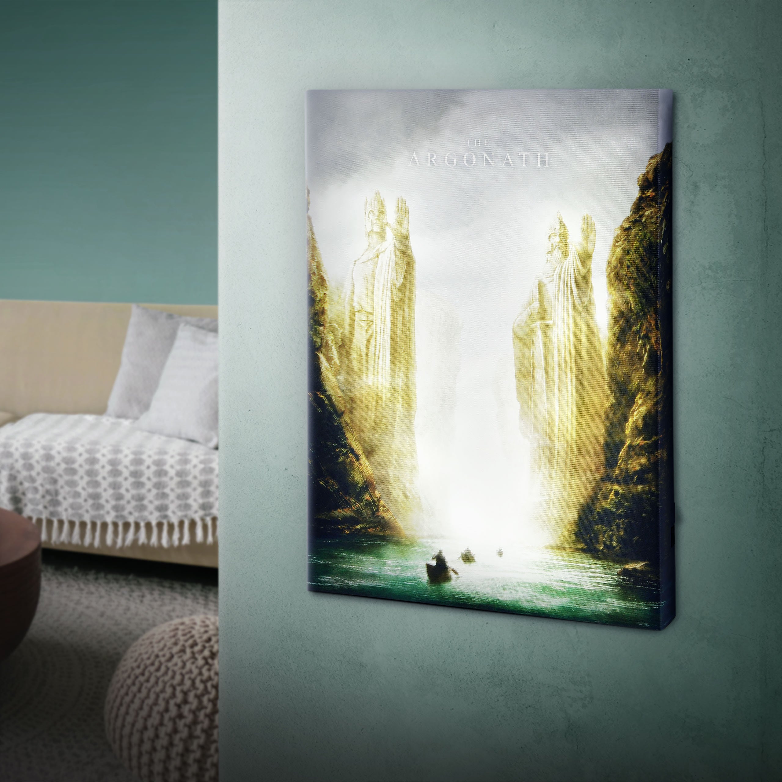 Produktbild Sagan om Ringen - Argonath väggbild med ljus