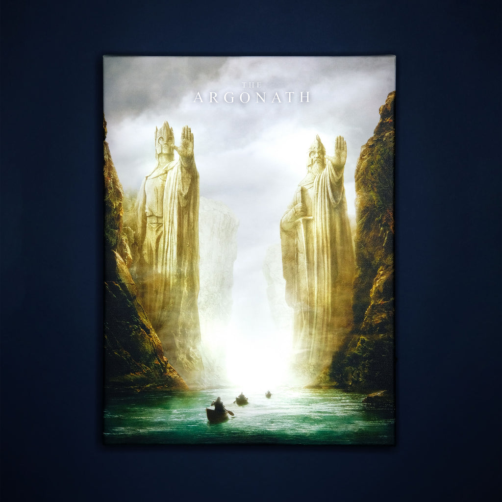 Produktbild Sagan om Ringen - Argonath väggbild med ljus