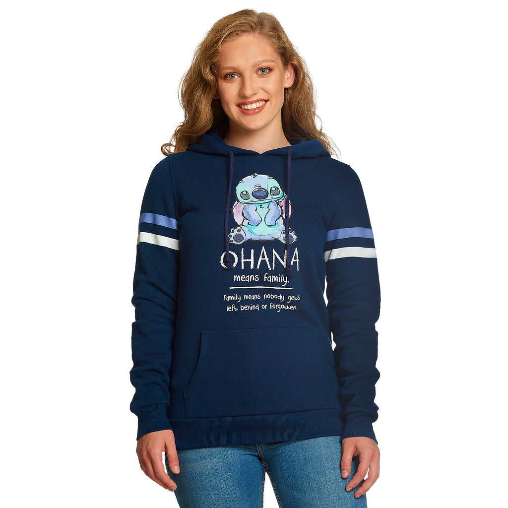 Produktbild Lilo & Stitch - Ohana Means Family Hoodie dam blå