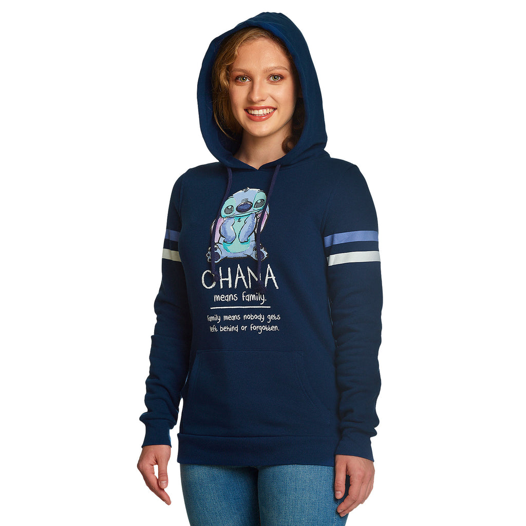 Produktbild Lilo & Stitch - Ohana Means Family Hoodie dam blå
