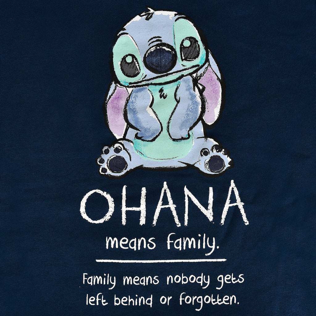 Produktbild Lilo & Stitch - Ohana Means Family Hoodie dam blå