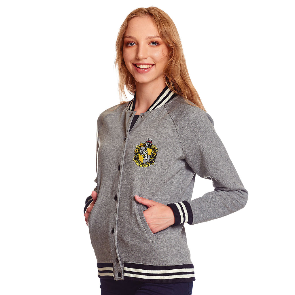 Produktbild Harry Potter - Hufflepuff Emblem Collegejacka Dam grå