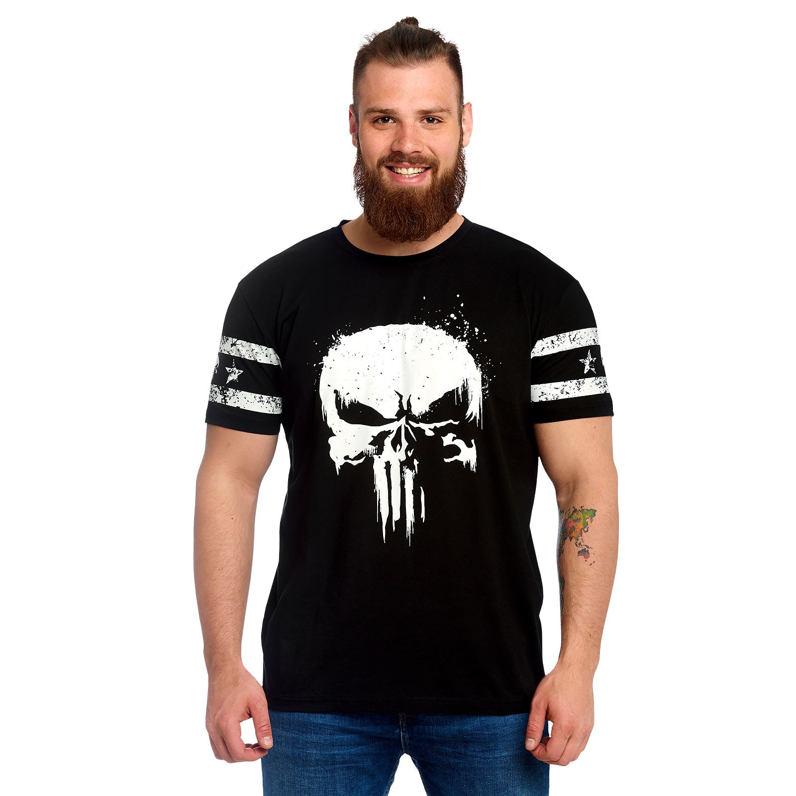 Produktbild Punisher - Skull Logo T-shirt med ärmtryck svart