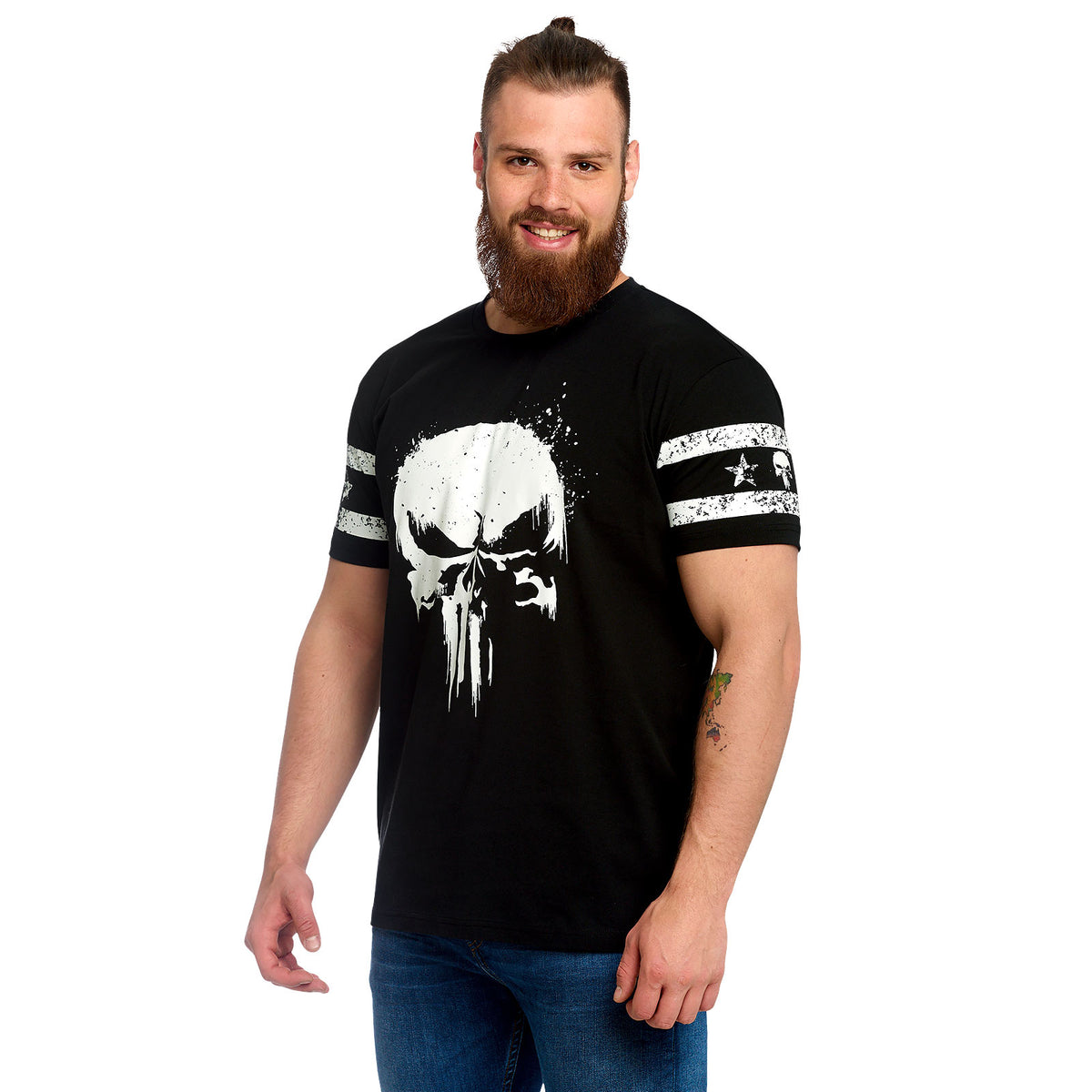 Produktbild Punisher - Skull Logo T-shirt med ärmtryck svart