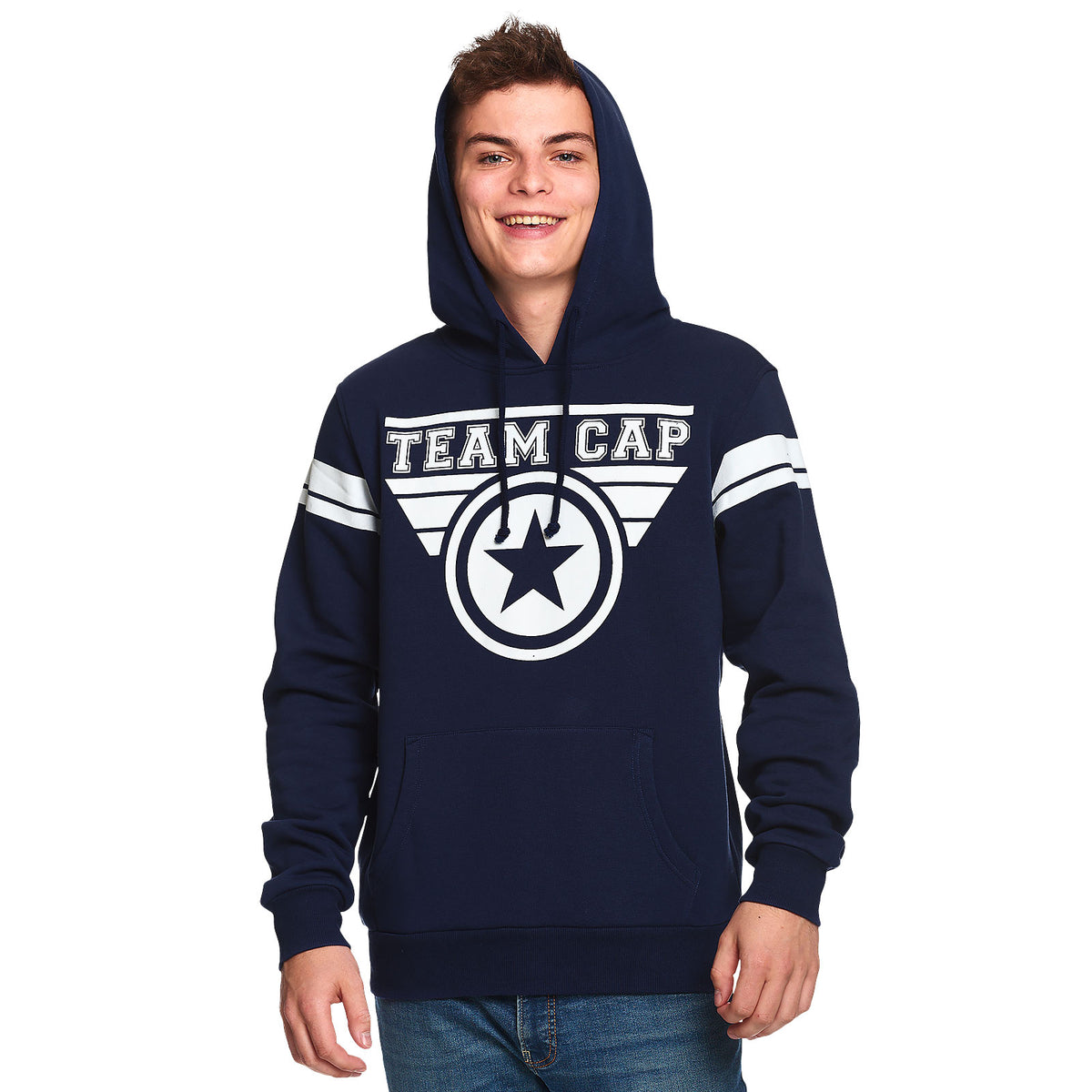 Produktbild Captain America - Team Cap Hoodie blå