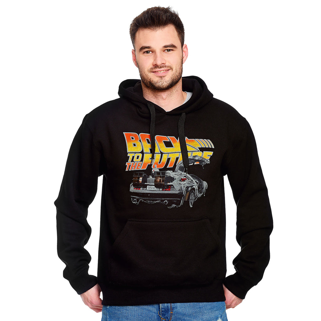 Produktbild Tillbaka till framtiden - svart DeLorean hoodie