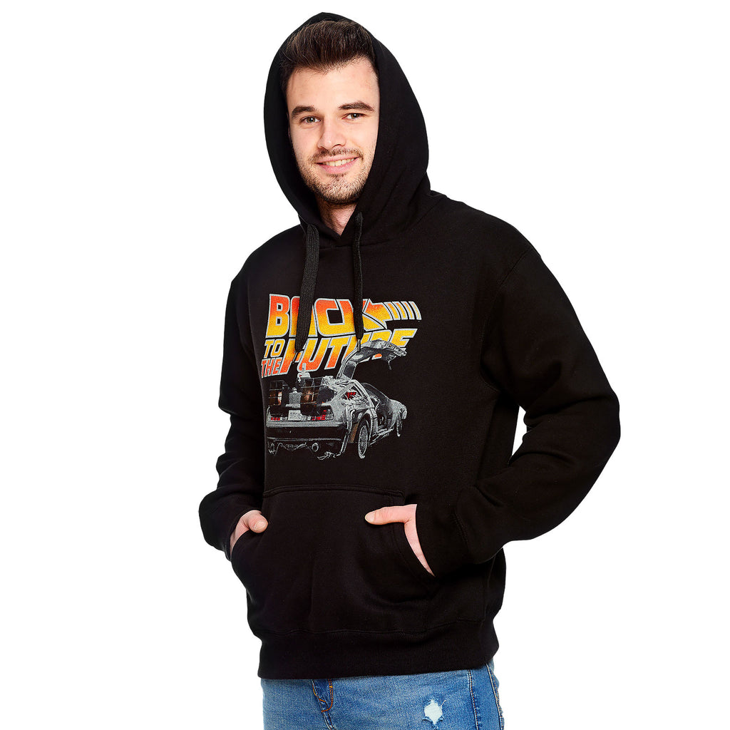 Produktbild Tillbaka till framtiden - svart DeLorean hoodie