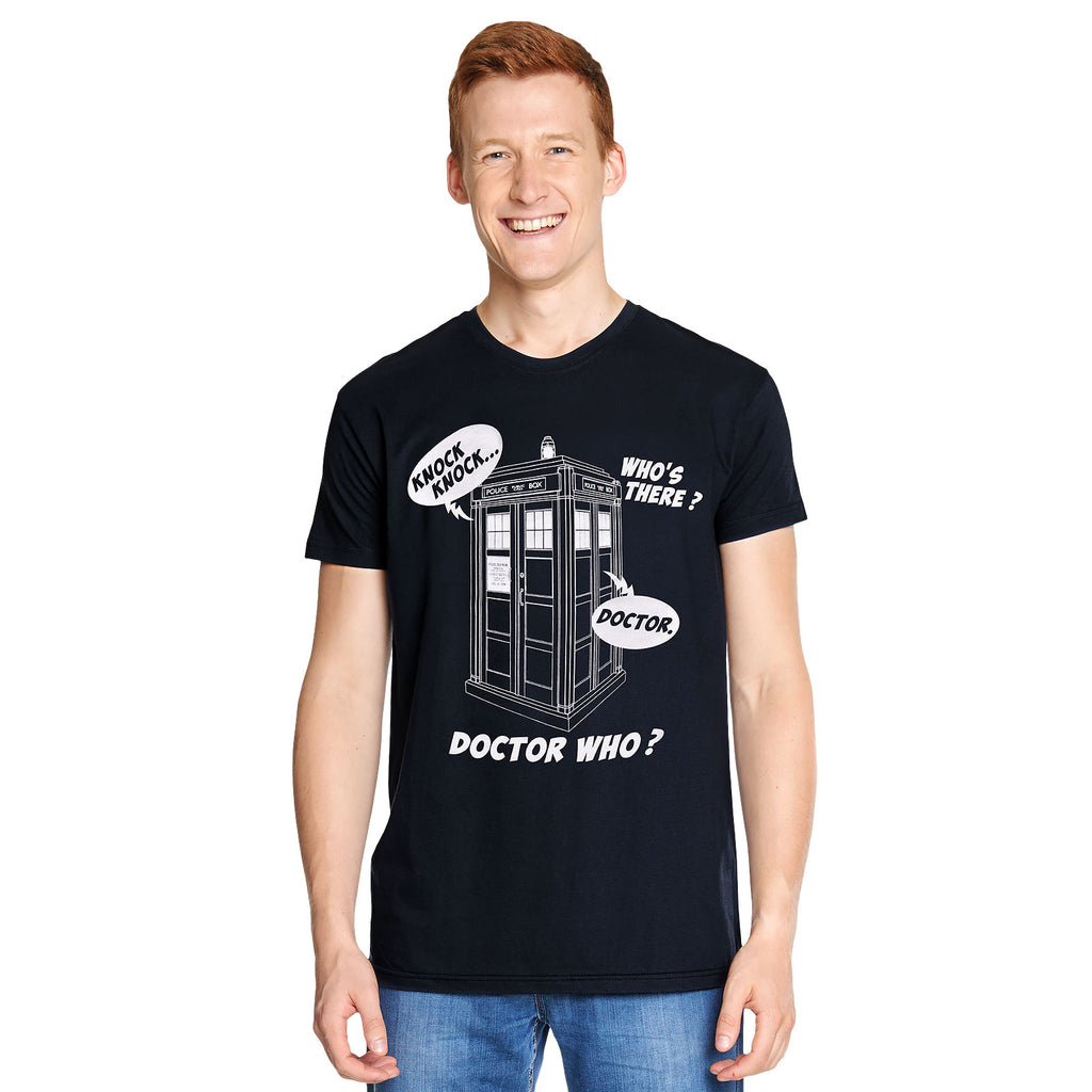 Produktbild Doctor Who - Tardis Knock Knock T-Shirt blå