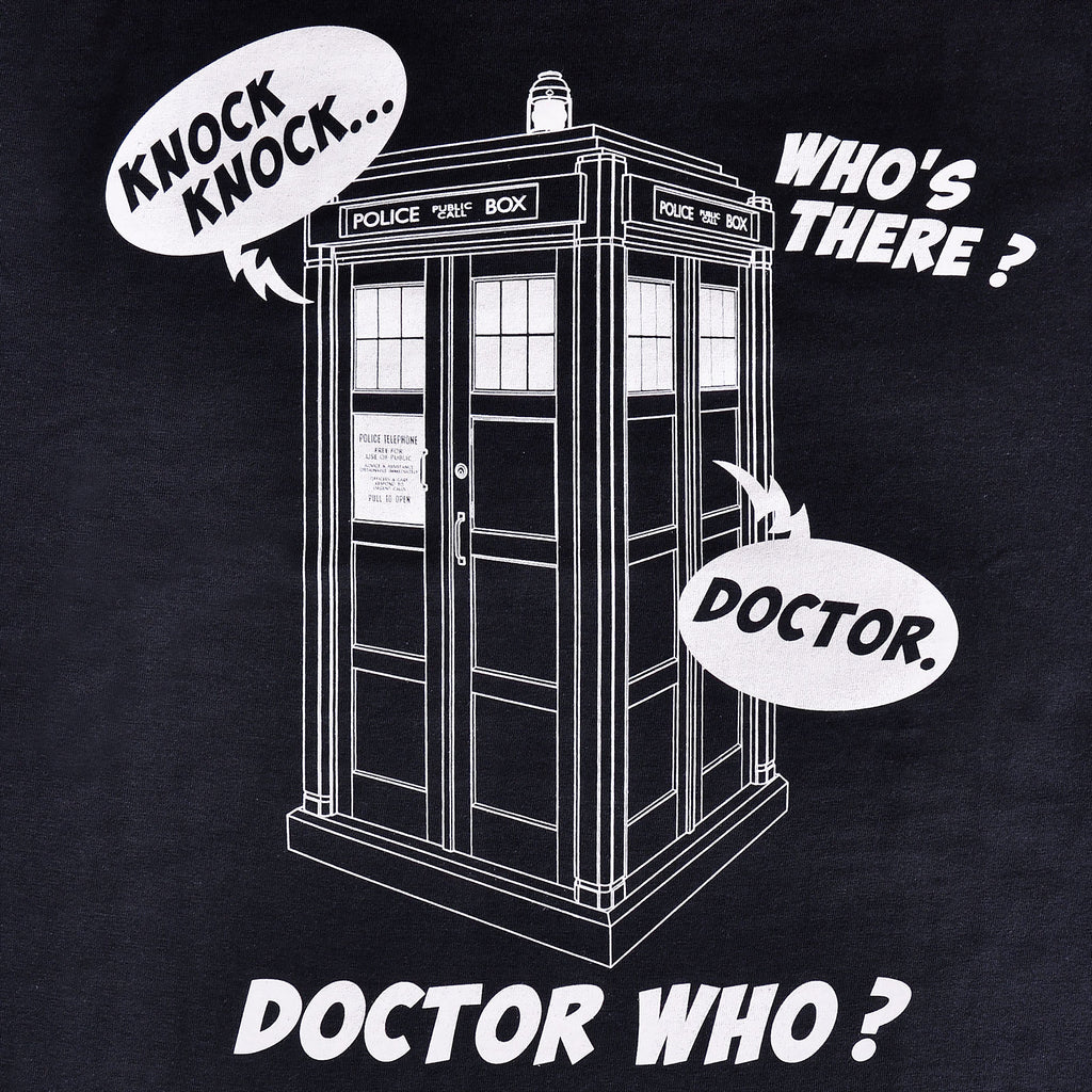 Produktbild Doctor Who - Tardis Knock Knock T-Shirt blå