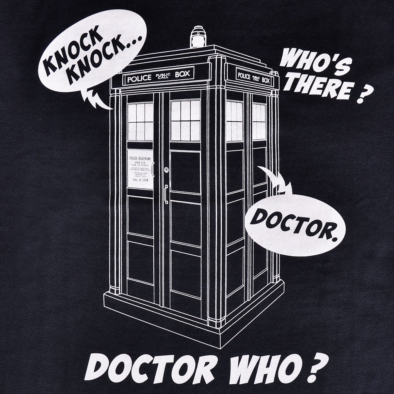 Produktbild Doctor Who - Tardis Knock Knock T-Shirt blå