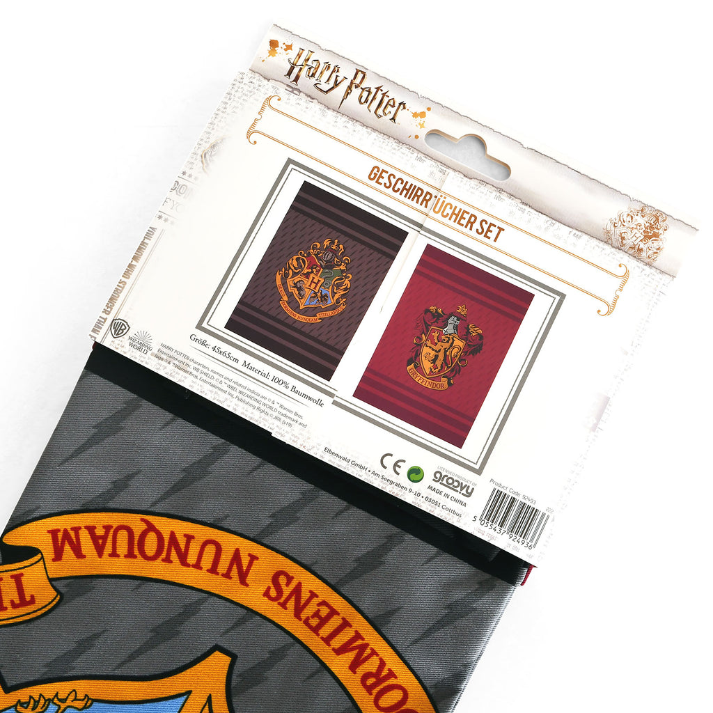 Product image Harry Potter - Gryffindor & Hogwarts Tea Towels Set