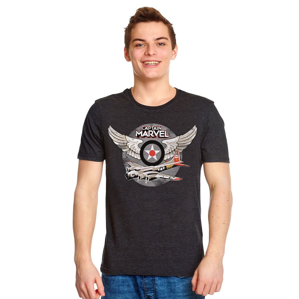 Produktbild Captain Marvel - Air Force Pilot T-shirt grå