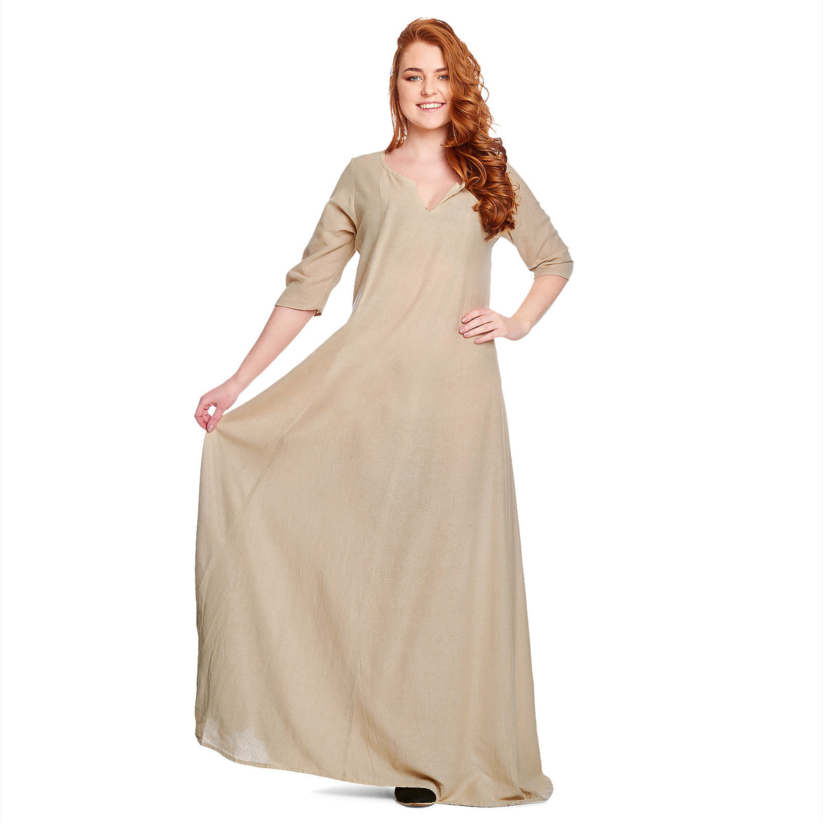 Produktbild Medeltida underklänning Silja beige