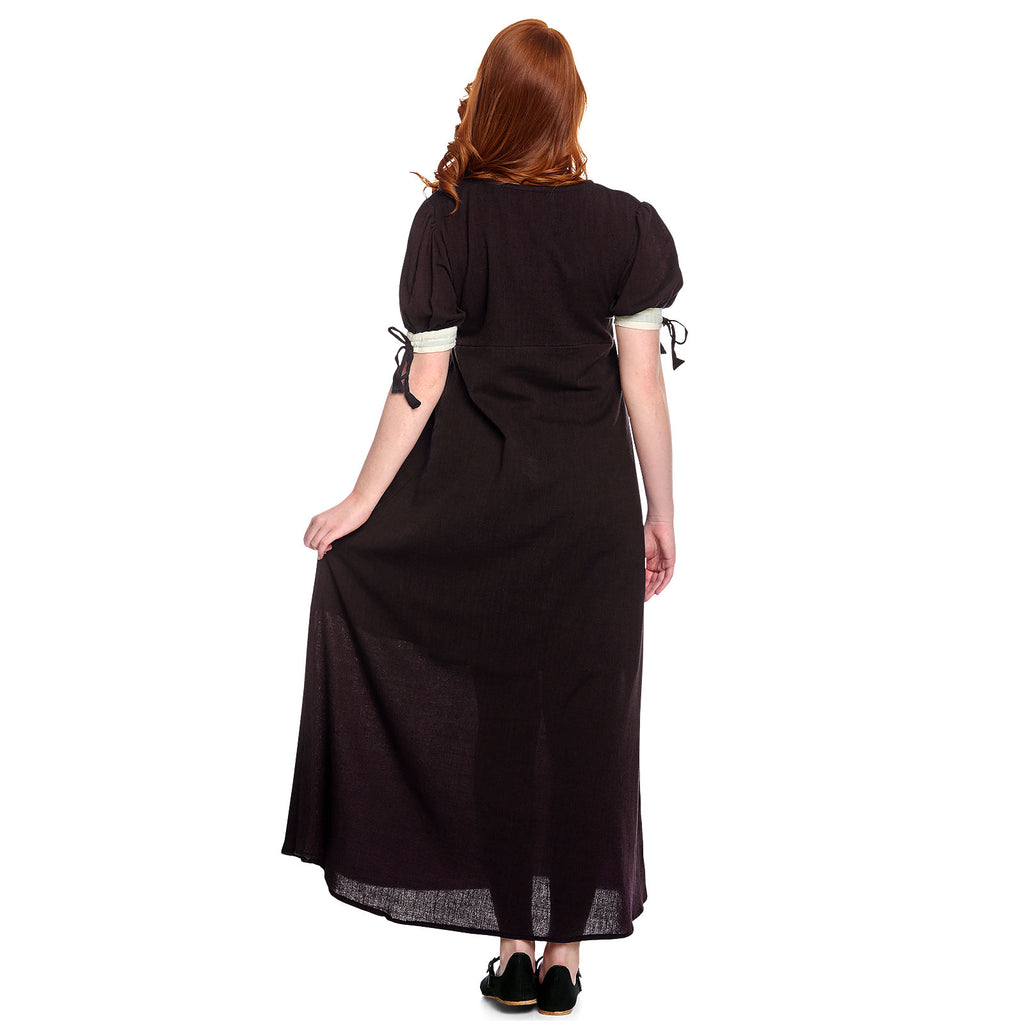 Produktbild Medeltida sommarklänning Lysa brun-beige