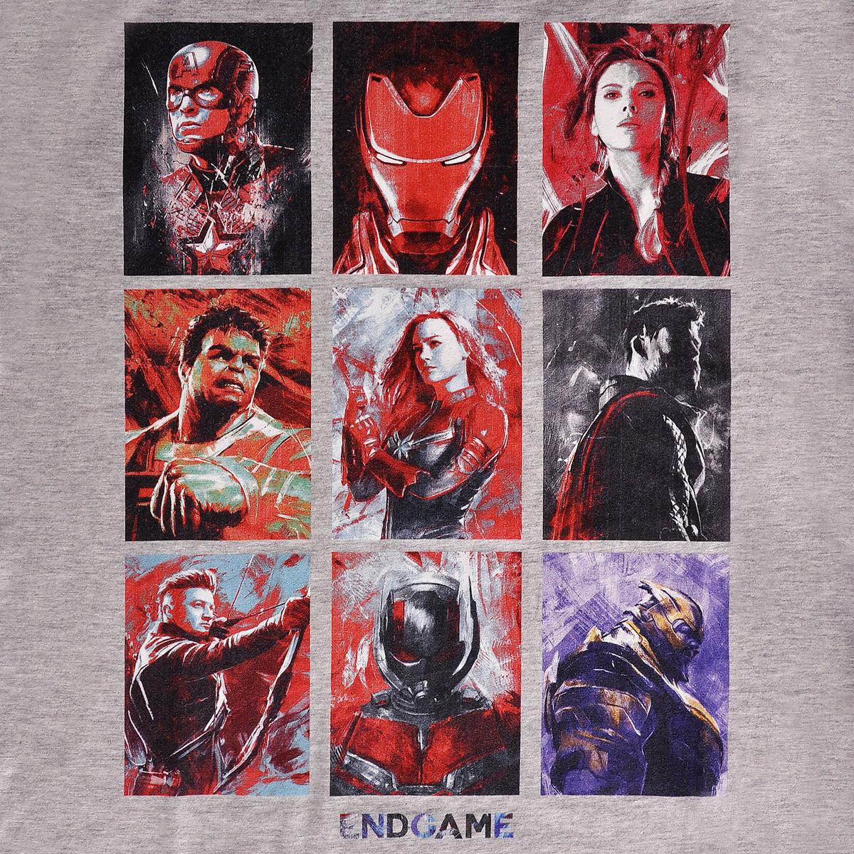 Produktbild Avengers - Endgame Karaktärsporträtt T-shirt grå
