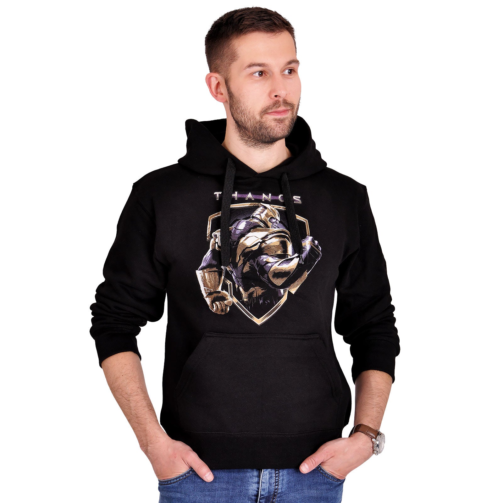 Produktbild Avengers - Thanos Crest Hoodie svart