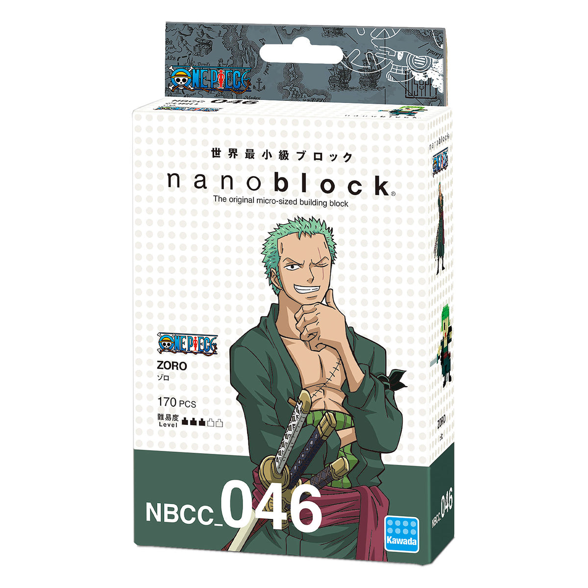 Produktbild One Piece - Zoro nanoblock Mini Byggklossfigur